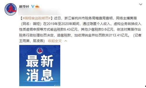 明星网红偷税漏税处罚,严惩不贷，法律红线不容触碰